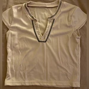 Babydoll v-cut crop top size small